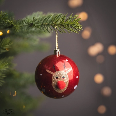 Bauble Shatterproof Shiny Glitter Deer