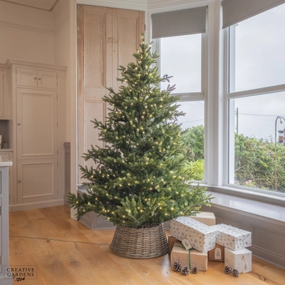 Everlands 7ft Pre-Lit Nordman Fir Christmas Tree 400 LED