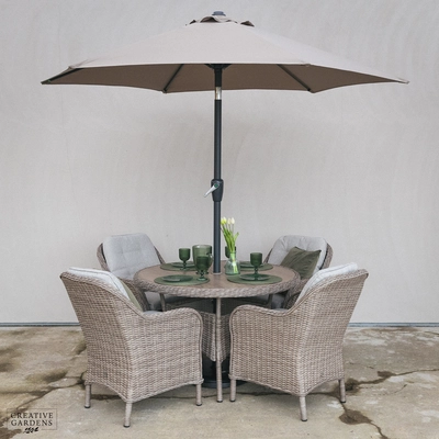 Leisuregrow St Tropez 4 Seat Dining Set
